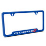 Dodge Blue Carbon Fiber Texture ABS Plastic 50 States License Plate Frame