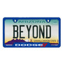 Dodge Blue Carbon Fiber Texture ABS Plastic 50 States License Plate Frame