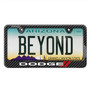 Dodge Black Carbon Fiber Look ABS Plastic License Plate Frame