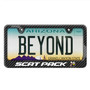 Dodge Scat-Pack Black Carbon Fiber Look ABS Plastic License Plate Frame