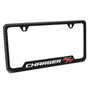 Dodge Charger R/T Black Carbon Fiber Texture ABS Plastic 50 States License Plate Frame