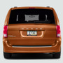 Dodge Grand-Caravan UV-LED Printed American-Made Black Metal License Plate Frame
