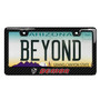 Dodge Demon in Red UV-LED Printed on Real 3K Carbon Fiber Finish Black ABS Plastic License Plate Frame