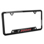 Dodge Demon in Red UV-LED Printed on Real Carbon Fiber Dome Insert Black Stainless Steel License Plate Frame