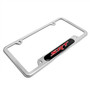 Dodge SRT Red Logo UV-LED Printed on Black Dome Chrome Stainless Steel License Plate Frame