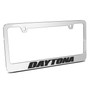 Dodge Charger Daytona in 3D on Mirror Chrome Metal License Plate Frame