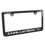 Dodge Challenger R/T Black Carbon Fiber Look ABS Plastic License Plate Frame
