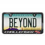 Dodge Challenger R/T Black Carbon Fiber Look ABS Plastic License Plate Frame