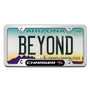 Dodge Charger R/T UV-LED Printed on Black Dome Chrome Stainless Steel License Plate Frame