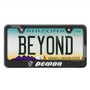 Dodge Demon UV-LED Printed on Carbon Fiber Look Black ABS Plastic License Plate Frame