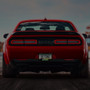 Dodge Demon 3D Night Glow Luminescent Logo on Real Carbon Fiber Black ABS License Plate Frame