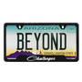 Dodge Challenger Classic Black Carbon Fiber Texture ABS Plastic 50 States License Plate Frame