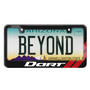 Dodge Dart Red Straps Black Real Carbon Fiber License Plate Frame