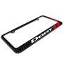 Dodge Dart Red Straps Black Real Carbon Fiber License Plate Frame