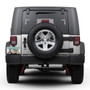 Jeep Trailhawk UV-LED Printed on Black Dome Chrome Stainless Steel License Plate Frame
