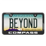 Jeep Compass Black Carbon Fiber Look ABS Plastic License Plate Frame