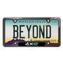 Jeep 4xe Black Insert Gunmetal Black Stainless Steel License Plate Frame