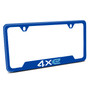 Jeep 4xe Blue Carbon Fiber Texture ABS Plastic License Plate Frame