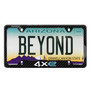 Jeep 4xe Printed Black Real Carbon Fiber License Plate Frame