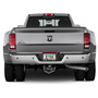 RAM 3500 Logo UV-LED Printed on Black Dome Chrome Stainless Steel License Plate Frame