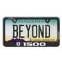RAM 1500 Black Carbon Fiber Look ABS Plastic License Plate Frame