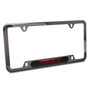 RAM 1500 TRX in Red Real Carbon Fiber Insert Gunmetal Black Stainless Steel License Plate Frame
