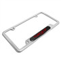 RAM 1500 TRX in Red Real Carbon Fiber Nameplate Chrome Stainless Steel License Plate Frame