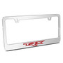 RAM 1500 TRX in Red in 3D on Mirror Chrome Metal License Plate Frame