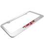 RAM 1500 TRX in Red in 3D on Mirror Chrome Metal License Plate Frame