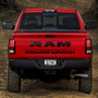 RAM Power Wagon Black Carbon Fiber Look ABS Plastic License Plate Frame