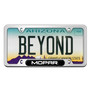 Mopar UV-LED Printed on Black Dome Chrome Stainless Steel License Plate Frame