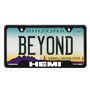 HEMI Logo Black Carbon Fiber Texture ABS Plastic 50 States License Plate Frame