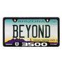 RAM 3500 Black Carbon Fiber Texture ABS Plastic 50 States License Plate Frame
