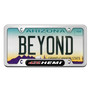 HEMI 426 UV-LED Printed on Black Dome Chrome Stainless Steel License Plate Frame