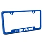 RAM Blue Carbon Fiber Texture ABS Plastic 50 States License Plate Frame