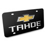 Chevrolet Tahoe 3D Dual Logo Black Stainless Steel License Plate