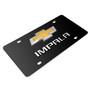 Chevrolet Impala Gold Bowtie 3D Dual Logo Black Stainless Steel License Plate