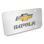 Chevrolet Impala Gold Bowtie 3D Dual Logo Mirror Chrome Stainless Steel License Plate