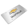 Chevrolet Impala Gold Bowtie 3D Dual Logo Mirror Chrome Stainless Steel License Plate