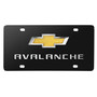 Chevrolet Avalanche Gold Bowtie 3D Dual Logo Black Stainless Steel License Plate