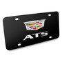 Cadillac ATS 3D New Crest Dual Logo Black Stainless Steel License Plate
