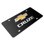 Chevrolet Cruze Gold Bowtie 3D Dual Logo Black Stainless Steel License Plate
