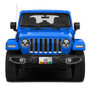 Jeep Grill 3D Logo on Rubber Ducks Graphic Shiny Silver Metal License Plate