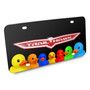 Jeep Trailhawk 3D Logo on Rubber Ducks Graphic Black Metal License Plate