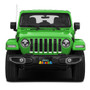 Jeep 3D Logo in Green on Rubber Ducks Graphic Black Metal License Plate