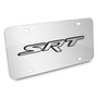 SRT 3D Logo Logo on Chrome Stainless Steel License Plate for Dodge Jeep