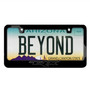 RAM 1500 TRX in 3D Gray Letters on Black Metal License Plate Frame