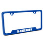 HEMI Logo Blue Carbon Fiber Texture ABS Plastic 50 States License Plate Frame