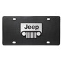 Jeep 3D Grill Logo on Real Black Carbon Fiber License Plate