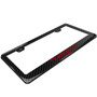 RAM 1500 TRX in Red Printed Real Carbon Fiber Finish ABS Plastic License Plate Frame